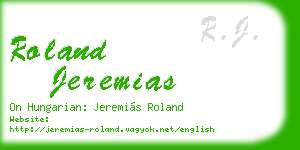 roland jeremias business card